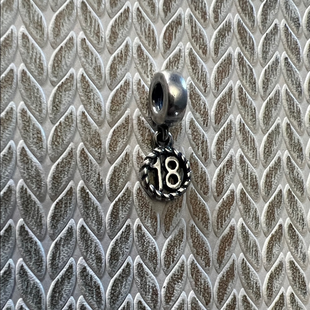 Silver 18 Charm Pendant
